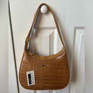 NWT Orange/Brownish Faux Reptile Leather handbag
